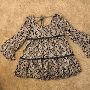 Black Patterned Tunic